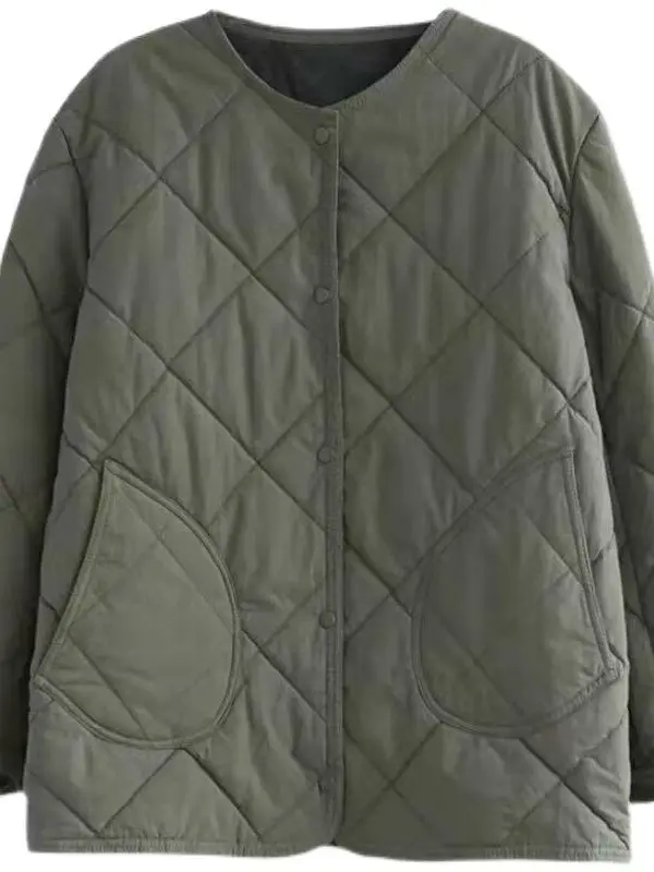 정품 겨울 신상 슬림 경량 퀼팅 코튼 재킷 레트로 캐주얼 레트로 코튼 의류 또는 아우터웨어 코트