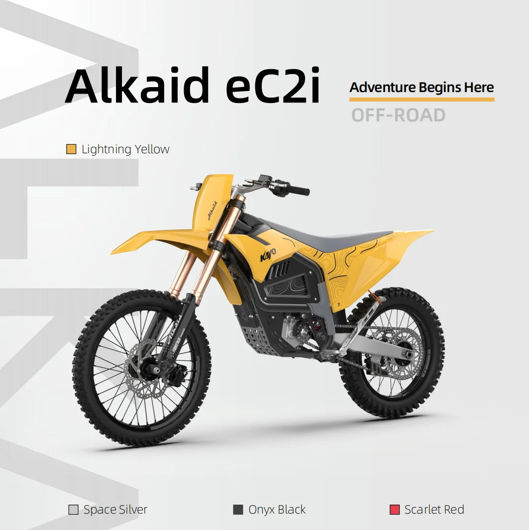 STLF Alklad EC2 2025 دراجة ترابية كهربائية سرعة سريعة 74 فولت أمامي 21 بوصة خلفي 18 بوصة 18000 وات دراجة نارية للطرق الوعرة 80 كم/ساعة أقصى سرعة 74 فولت سكو
