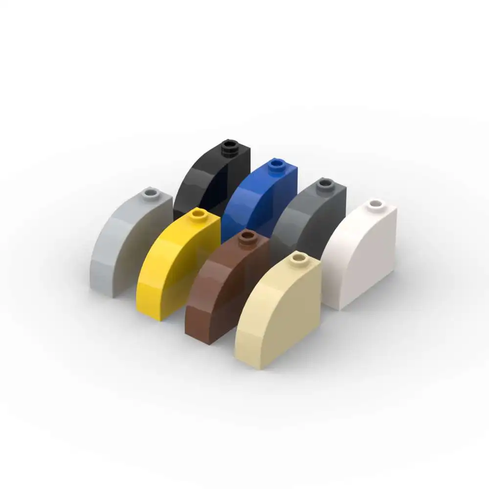 MOC 10 SZT. Elementy Puzzle 33243 Zakrzywione 3x1x2 Klocki Konstrukcyjne Z Pustymi Kołkami Płaskie Płytki Klocki Edukacyjne Zabawka Prezent Dropshipping