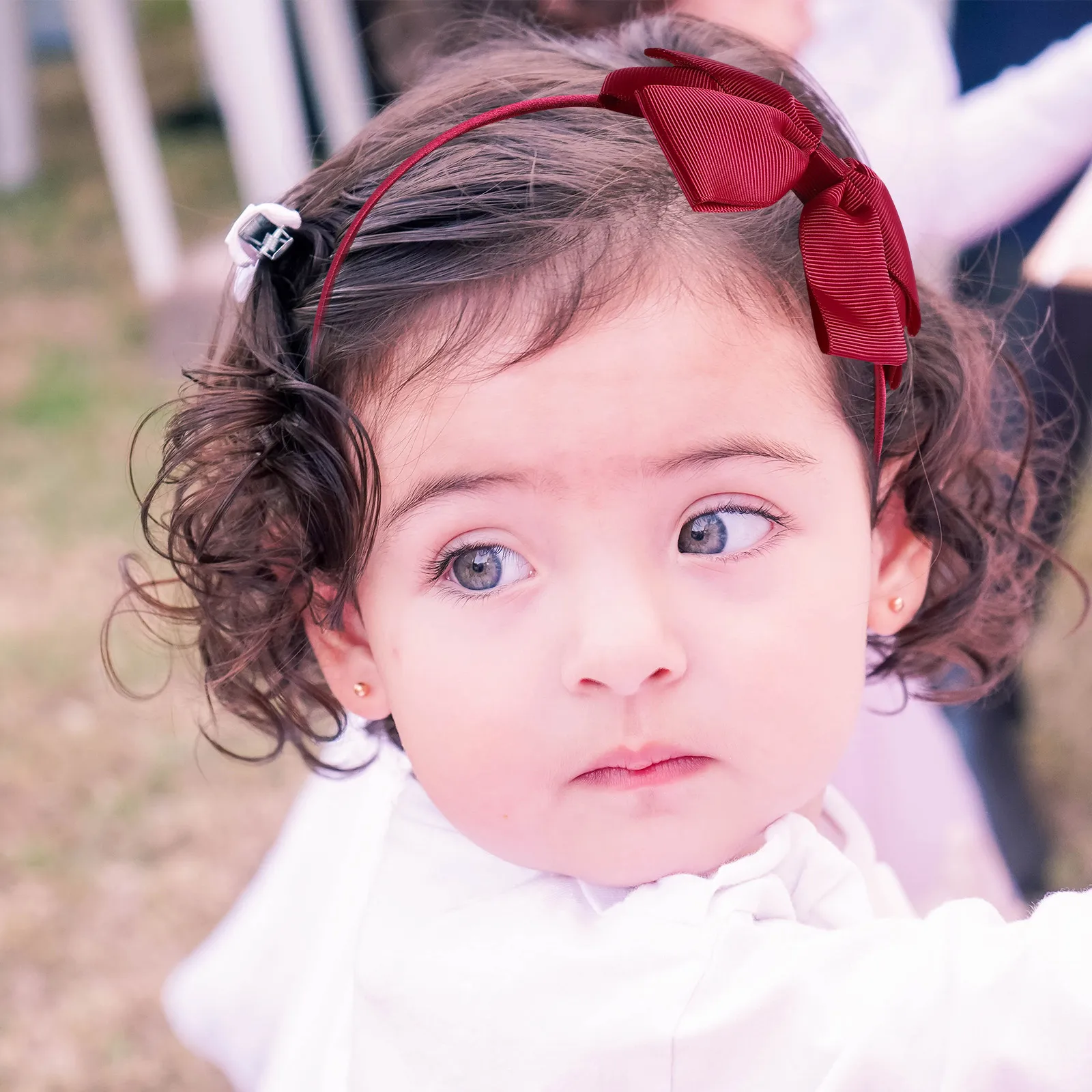 

6 Pcs Plain Color Children Party Accessories Sprinkle Red Hairb Girl Hair Decor Little Cute Hair Accessories Headwear