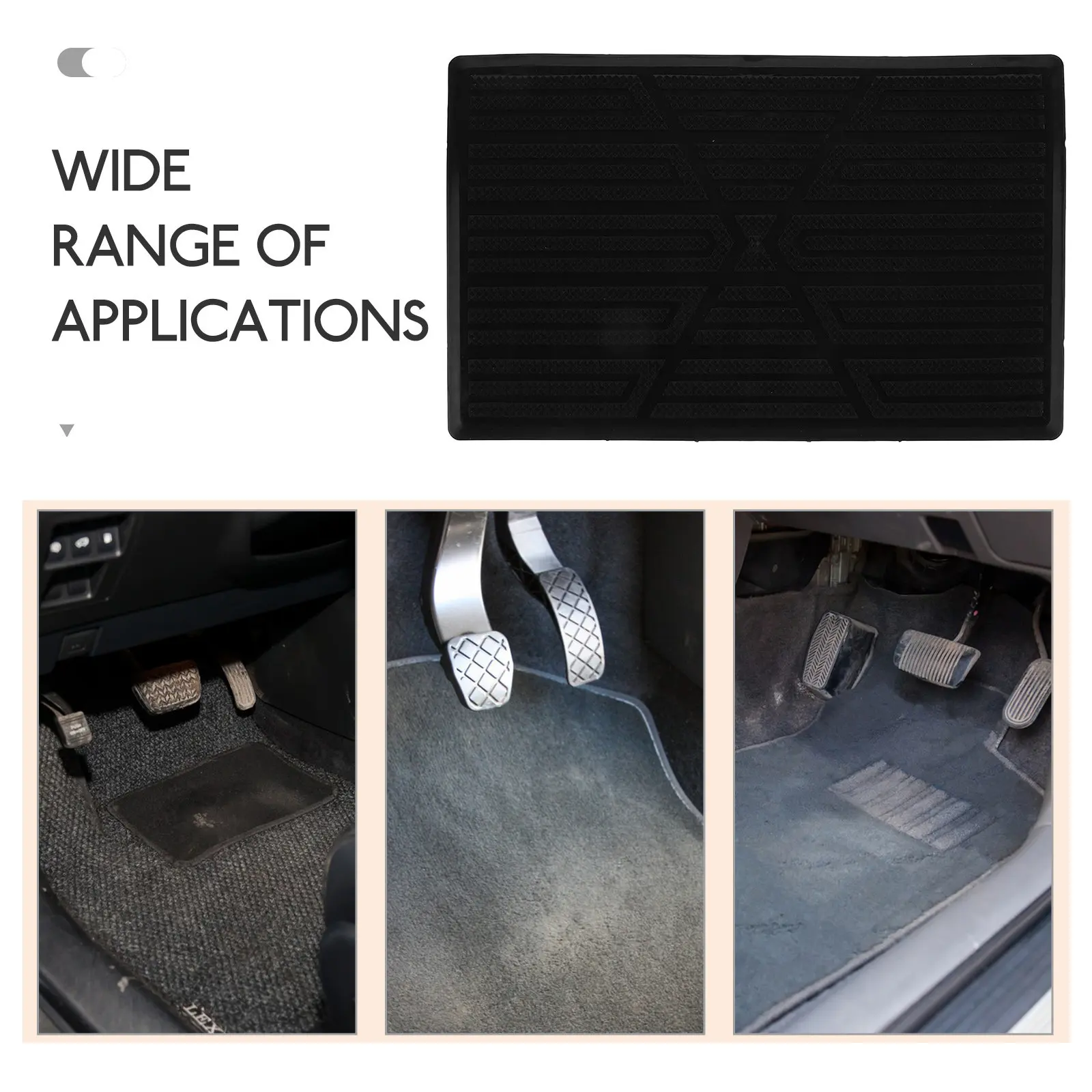 Automotive Carpet Repair Patch Rubber Material Car Floor Mat Protector for Pedals Anti Slip Foot Rest Pad Universal Fit Interior