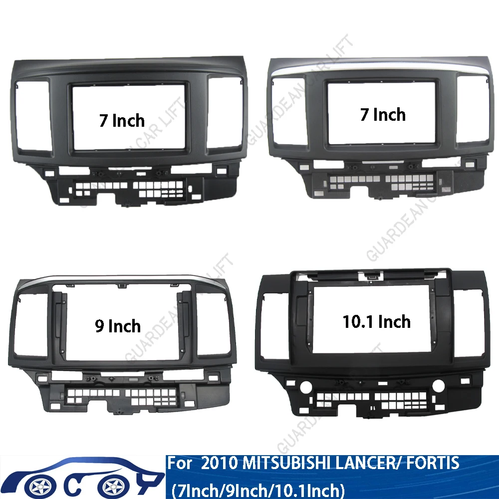 For MITSUBISHI Lancer  FORTIS 2010 Car Radio Fascias GPS MP5 Android Stereo Player 2 Din Head Unit Panel Dash Frame Installation