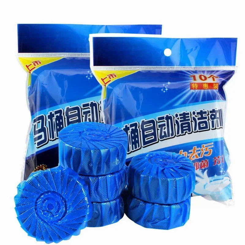 Bathroom WC Cleaning Supplies Blue Bubble Toilet Tablets Automatic Flush Freshener For Daily Restroom Odor And Dirt Removal view 2