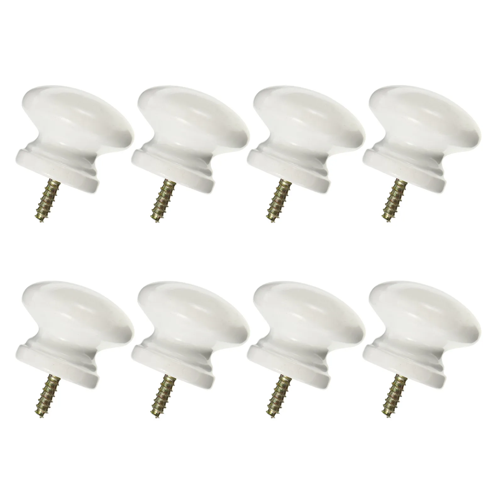 

8pcs Solid Wood Pull Handle Round Cabinet Knob Durable Door Handle For Wardrobe Closet Furniture Hardware Accessory