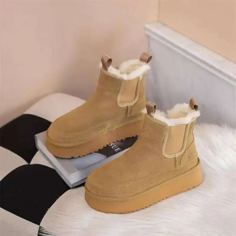 

2026 Winter thick-soled and padded snow boots women stylish and versatile comfortable lightweight anti-slip cotton shoes 35-43