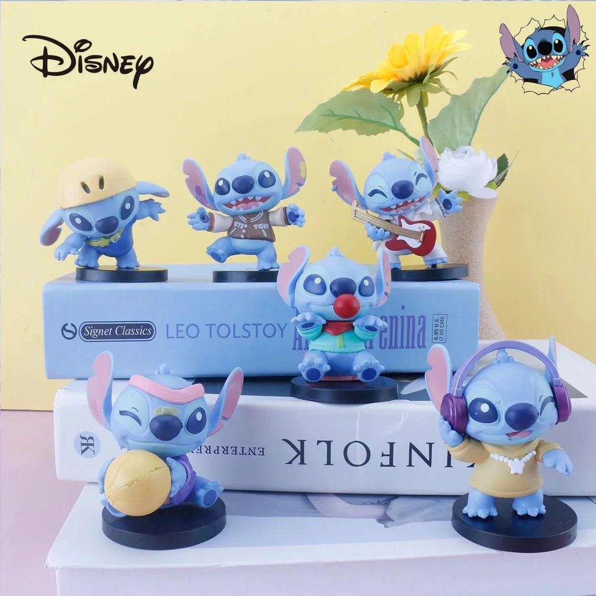 Dinsey Stitch Doll Model Cartoon Stitch Action Anime Figure Model Doll Toys Cute Esports Room Desktop Ornaments Children Gifts