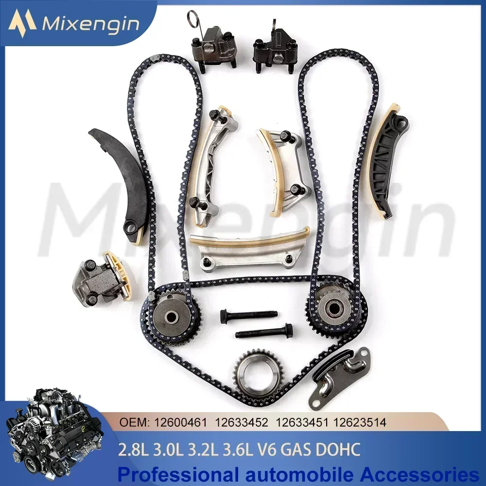 Engine Parts Timing Chain Set Kit 2.8 3.0 3.2 3.6 L T GAS For 2007-2017 Buick Cadillac Chevrolet Pontiac Gmc Saab Saturn Suzuki