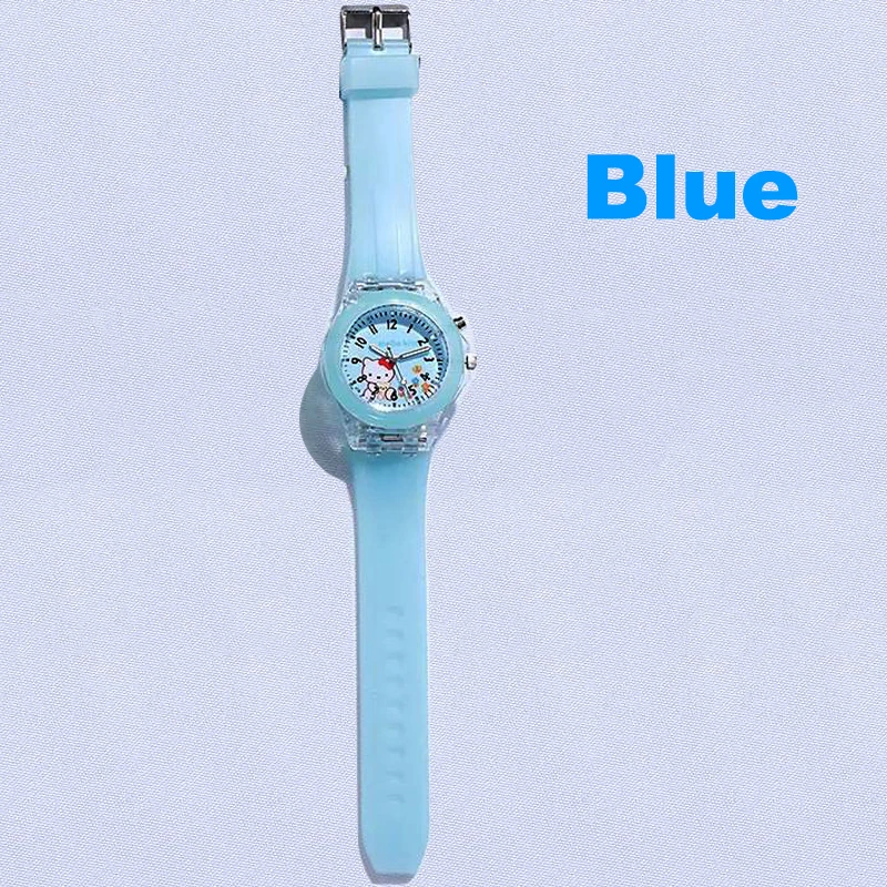 Funny Kids Watch Luminous Cartoon LED Digital Watch,Soft Silicone KT-Cat Style Watch for Kids Gift Watch