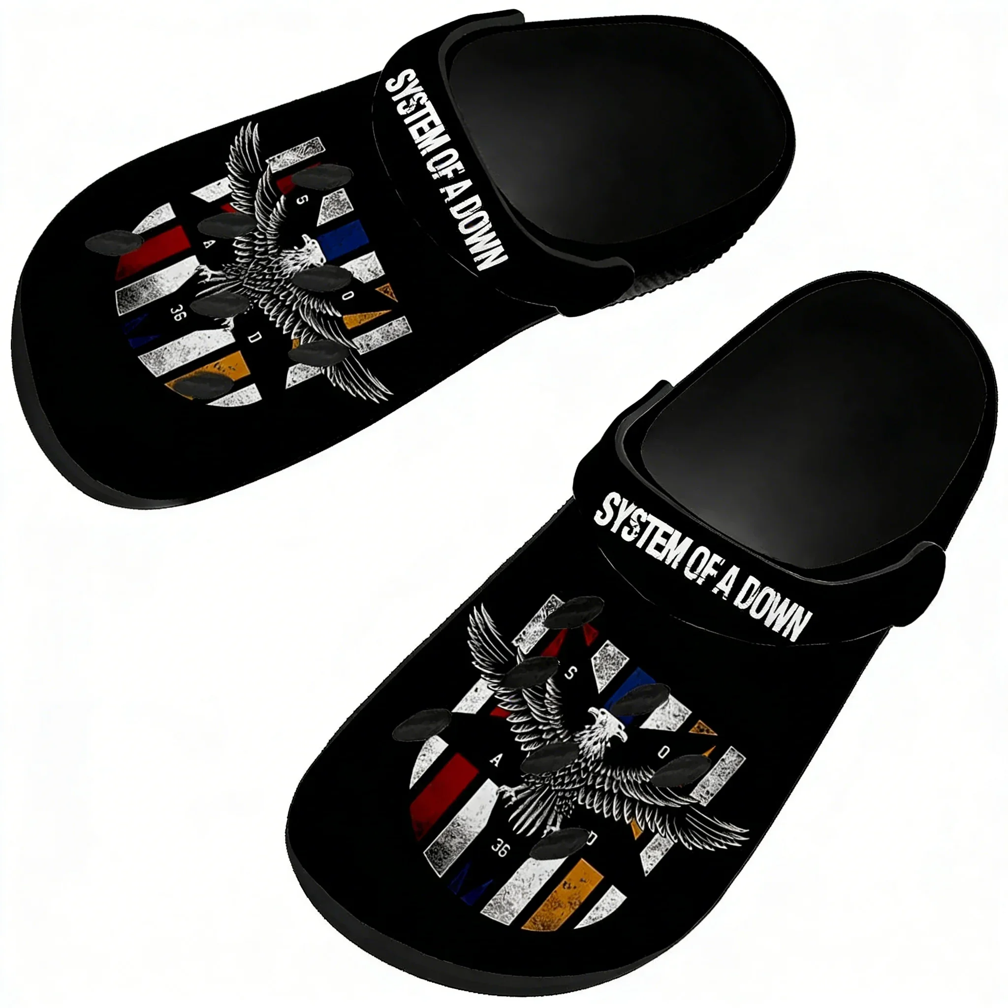 System of a Down Home Custom Sandals Women Teenager Fashion Water Shoe Garden Breathable Comfort Beach Hole Slippers view 2
