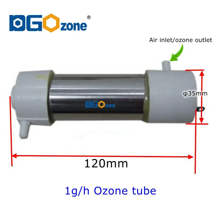 1g/h Ozone Quartz Tube Ozone part for purifiyng air and water only O3 tube KH-QT1G DGOzone