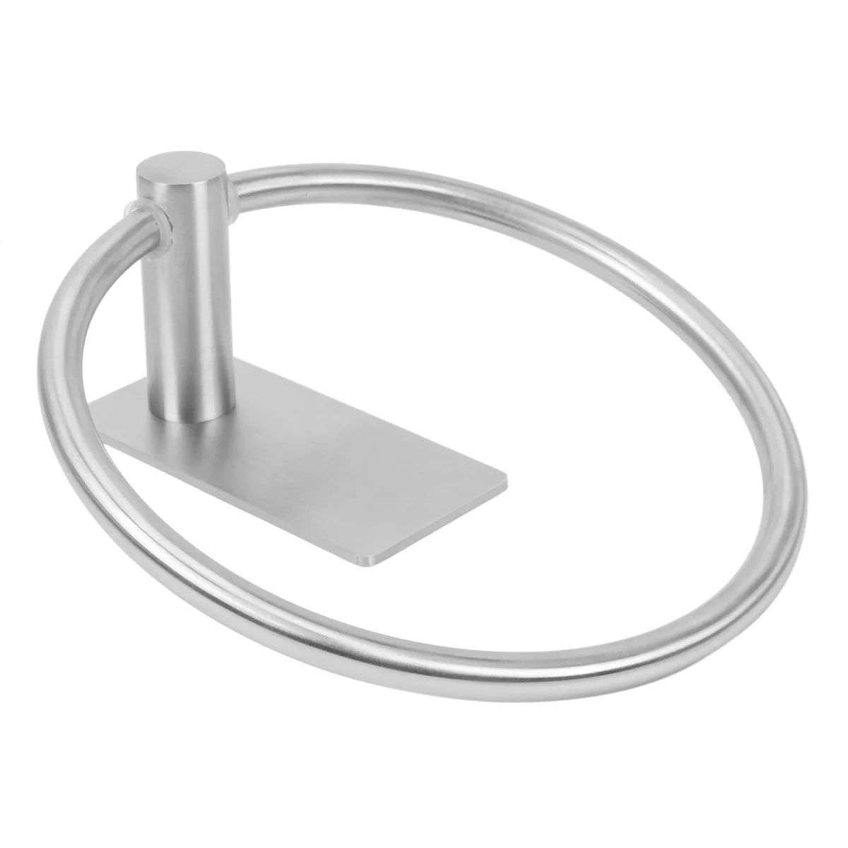 Towel Ring/Hand Towel Holder - Self Adhesive Round Towel Rack Hand Towel Bar for Bathroom, Stainless Steel Silver