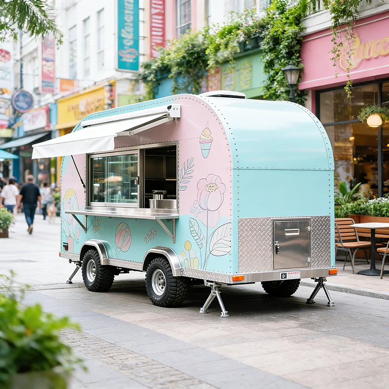 High Efficiency Food Truck with Energy Saving Appliances and Solar Panel Option for Green Operation