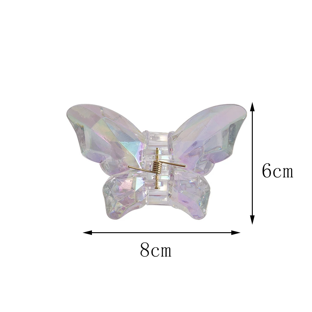 Butterfly Resin Hair Clip Crabs Transparent Hairclip Acrylic Cute Accessories For Women Girls Shark Clip Frosted Hair Claw