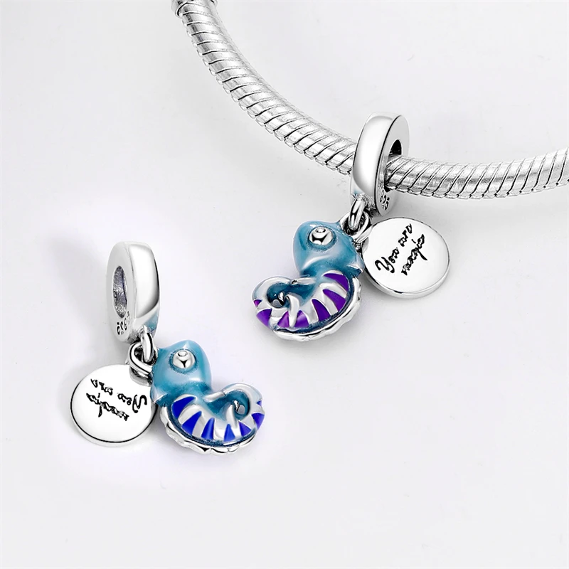 Hot Sale Chameleon Lizard Charm Beads Dangle Charms Fits 3mm Bracelet Necklace For Women Pendant Luxury DIY Fine Jewelry Making