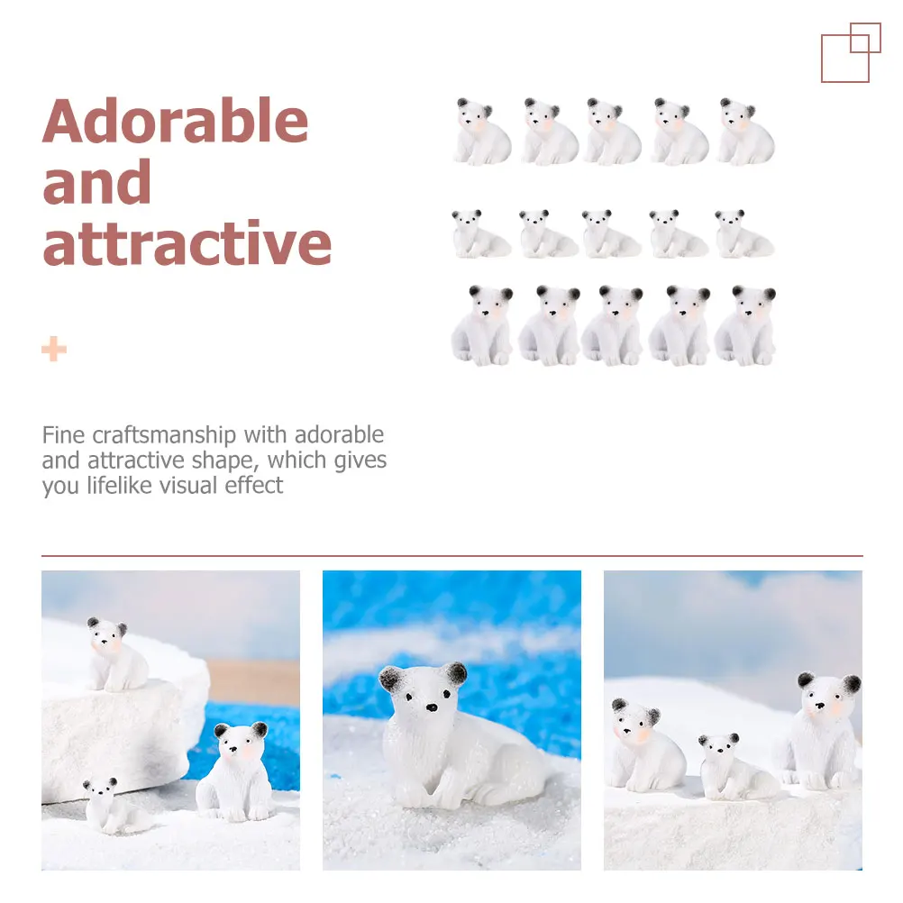 

15Pcs Miniature Resin Adornment Cute Animal Figurines Garden Decor Outdoor Indoor Features