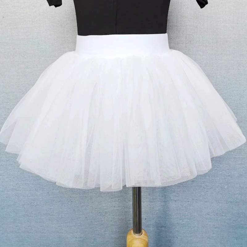 Girls Tulle Skirt Tutu Dancing Dress Multi-Layer Fluffy Short skirt Ballet Tutu Dance Skirts 4 Layers Mesh Gymnastics Half Skirt
