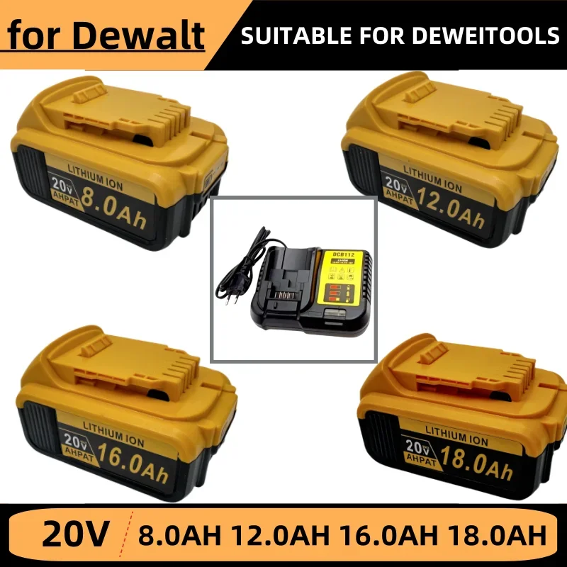 

Для Dewalt 20 В 16 Ач 18 Ач, или DEWALT DCB115, зарядное устройство DCB118, быстрая зарядка, литиевая батарея, аккумулятор для инструментов DCB203 DCB204