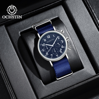 OCHSTIN Military Multifunction Men‘s Watch Outdoor Vintage Watch Chronograph Movement Field Watches Water Resistance Wristwatch