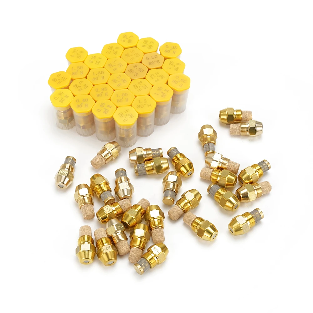 Oil Usage Boiler Combustion Injection Diesel Fuel Jet Brass Burner 80 Degree  Full Cone Nozzle Replacement Reduces