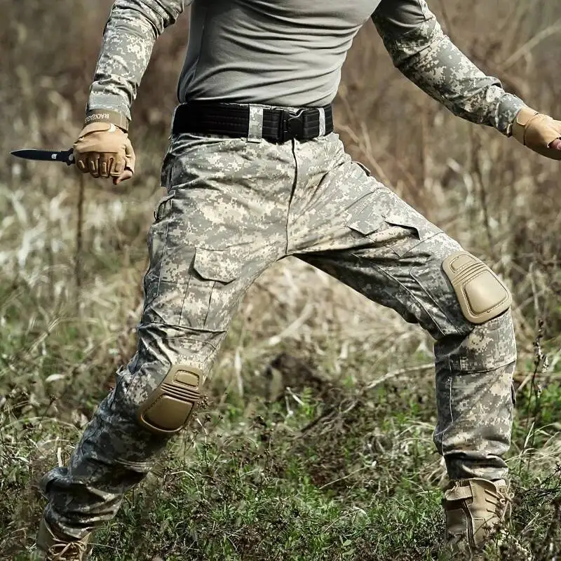 

Men S Fashion Outdoor Hiking Overalls Camouflage Tactical Pants Hunting Uniform Fighting Multi Pocket Trousers