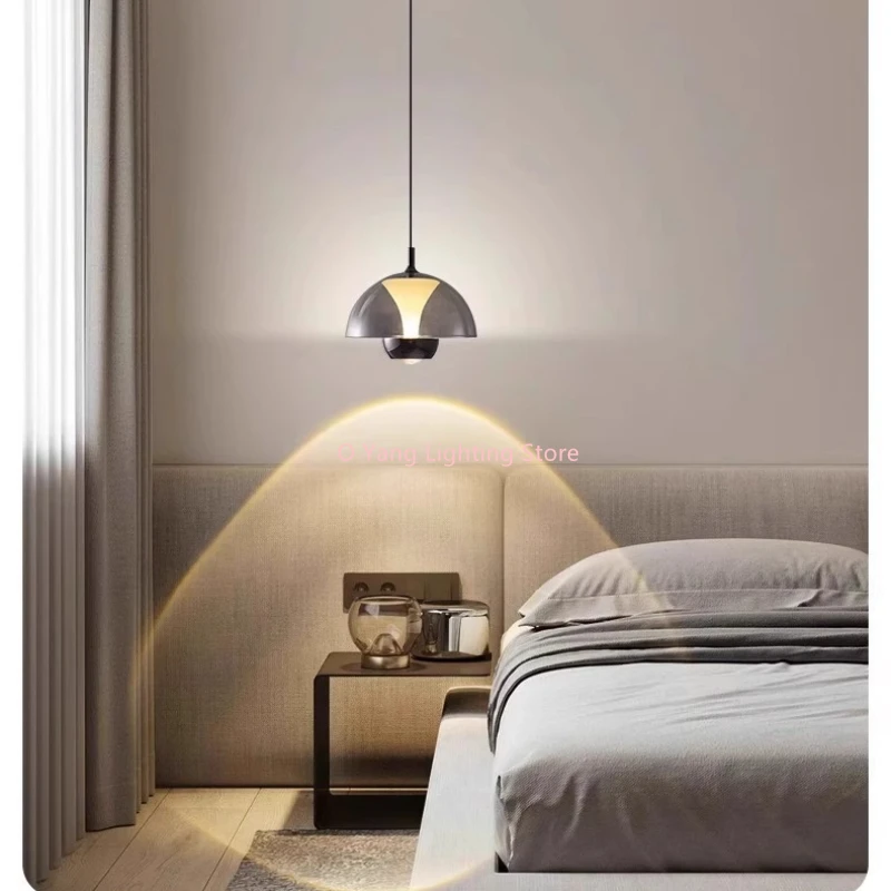 Up and Down Luminous Lifting Headboard Pendant Light  High-end Feeling Bedroom Hanging Line Light Three Color Light