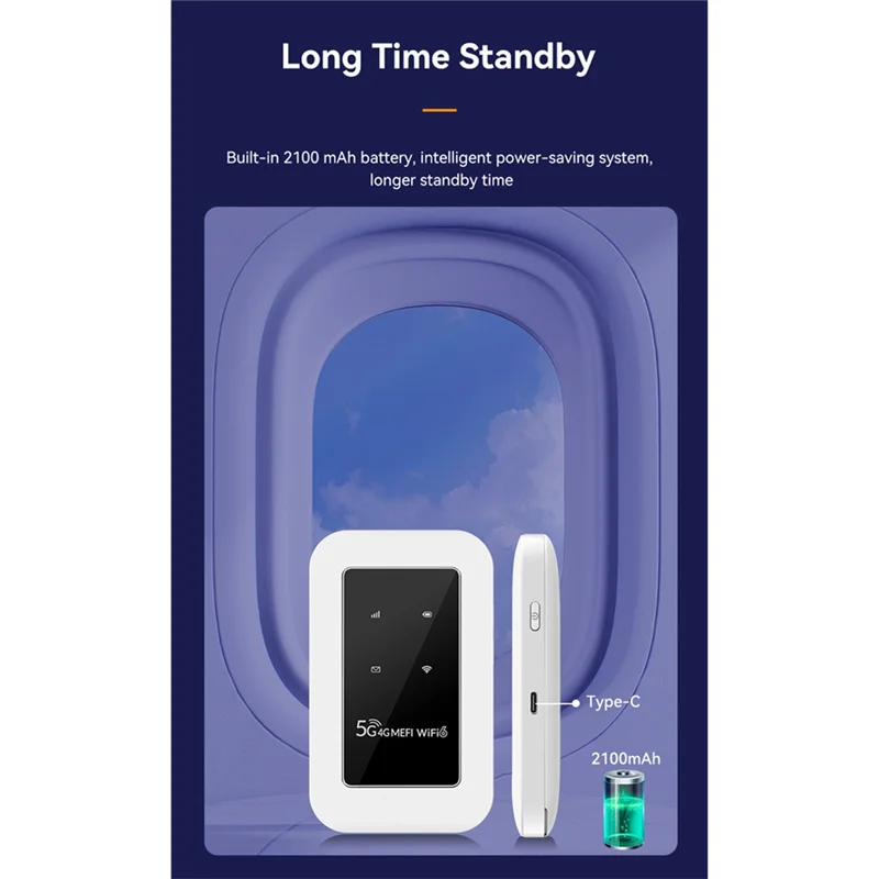 เราเตอร์ Ingenious-Wifi 6 ความเร็วสูง 300Mbps แบตเตอรี่ 2100mAh รองรับผู้ใช้งานสูงสุด 32 คน อุปกรณ์เครือข่ายไร้สาย