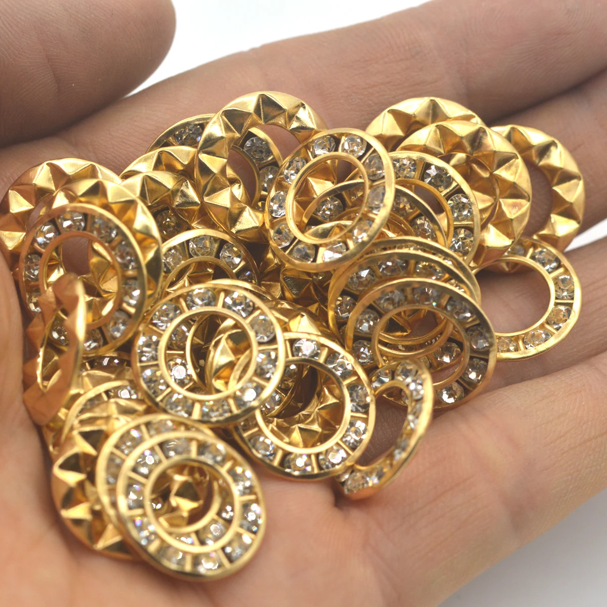 Brass Crystal Rhinestone Grommet Eyelet Fit Leather Craft Shoes Belt Cap Handmade Diy Accessories 12mm 15mm 17mm 22mm Wholesale