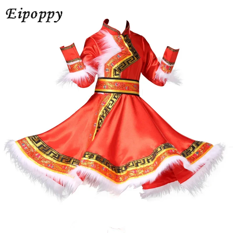 Mongolian costume women children Mongolian dance Mongolian dance costumes female girls girls children chopsticks dance robe