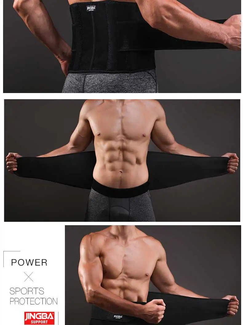 JINGBA SUPPORT Hochwertiger Taillentrainer Körperformer Rückenstützgürtel Bauchgürtel Sport Lendenwirbelgelenk-Schutz – Detail 11