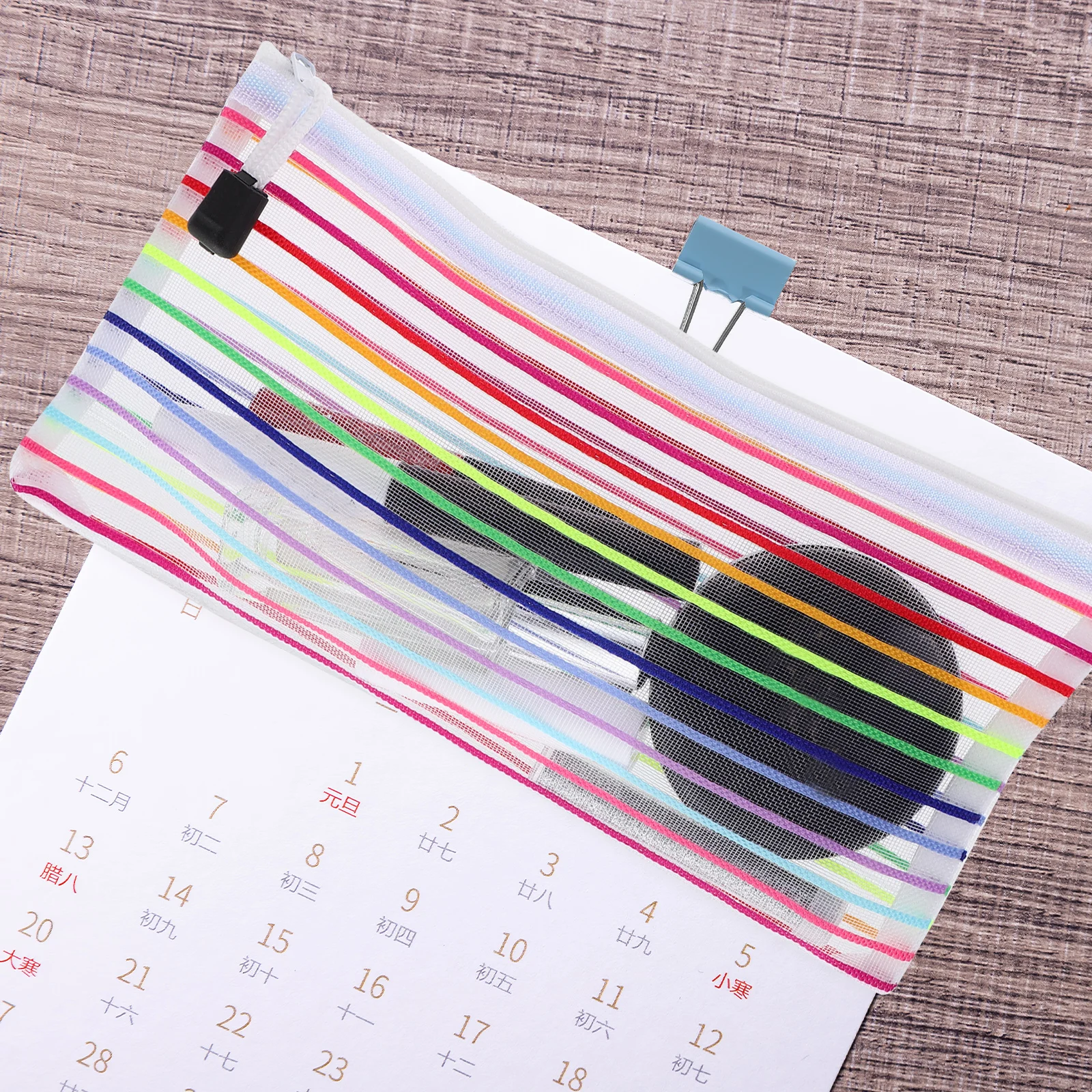 

6 шт. сумки для денег из ткани Оксфорд, сумка для денег из алюминиевого сплава, органайзер для чеков на молнии, сетчатый держатель для билетов, кошелек для путешествий, покупок