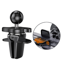 Universal Car Air Vent Clip Mount 17mm Ball Head Base for Car Phone Holder 360 Degree Rotation Car Air Outlet Mobile Phone Stand