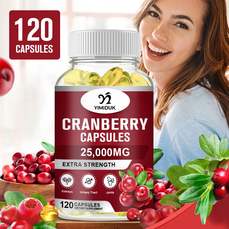 

Organic Cranberry Extract Supports Urinary System Health Bladder Health Potent Antioxidant Rich Vitam C Capsule Supplement