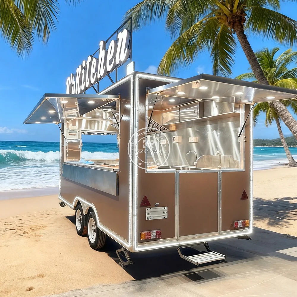 

Fully Equipped Food Truck USA Customized Food Trailer With Full Kitchen Equipments