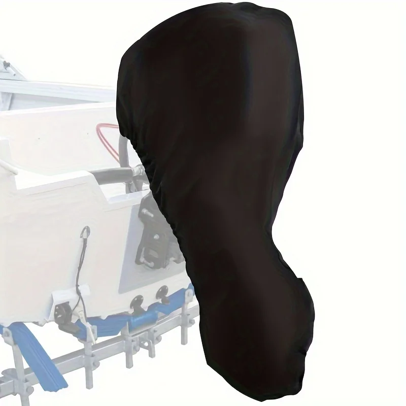 Heavy Duty Boat Motor Protective Cover, Full Size Fits Outboard Engines, Adjustable Straps for Secure Protection
