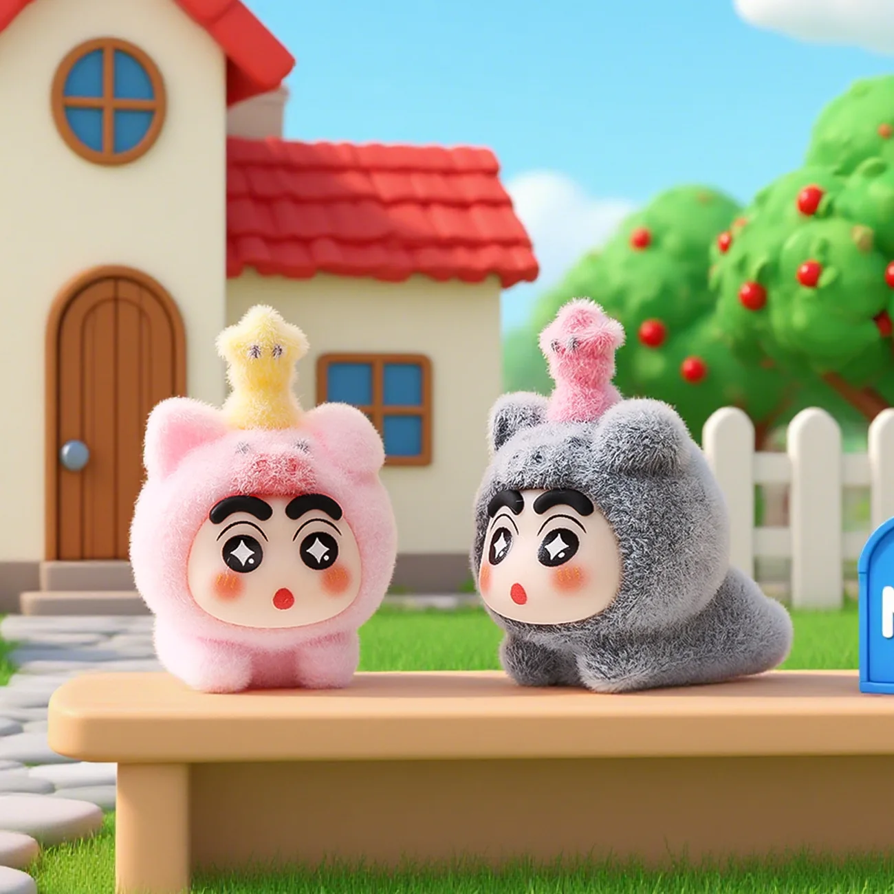 10 قطعة-جديد صغير كارتون الطفل سلسلة ثلاث سنوات لطيف الكرة لعبة مكتب عنصر الزخرفية للاستخدام المكتبي #3