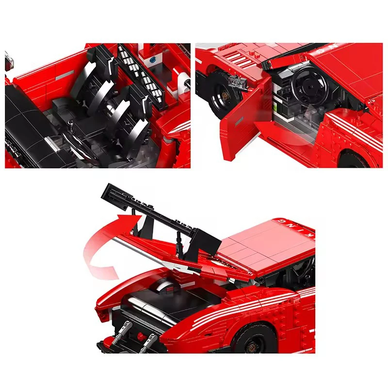 

Mould King 10167 Technical Classic Car Toys Red 935 Sport Racing Vehicle Building Block Assembly Model Brick Kids Christmas Gift