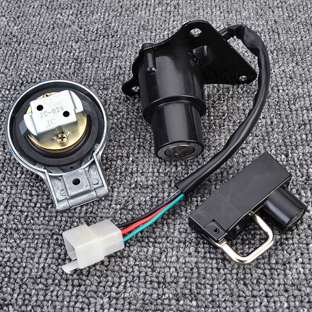 Gas Fuel Tank Cap Cover Seat Ignition Switch Lock Key Set for Yamaha XV250 VIRAGO 250 1988-2013 XV125 VIRAGO 125 1997-2000