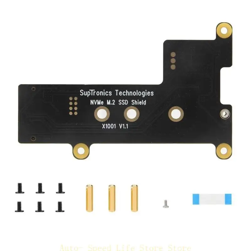 

02DA X1001 PCIe M.2 NVMe Board for Pi 5 8GB/4GB/2GB/1G Enhances Performances