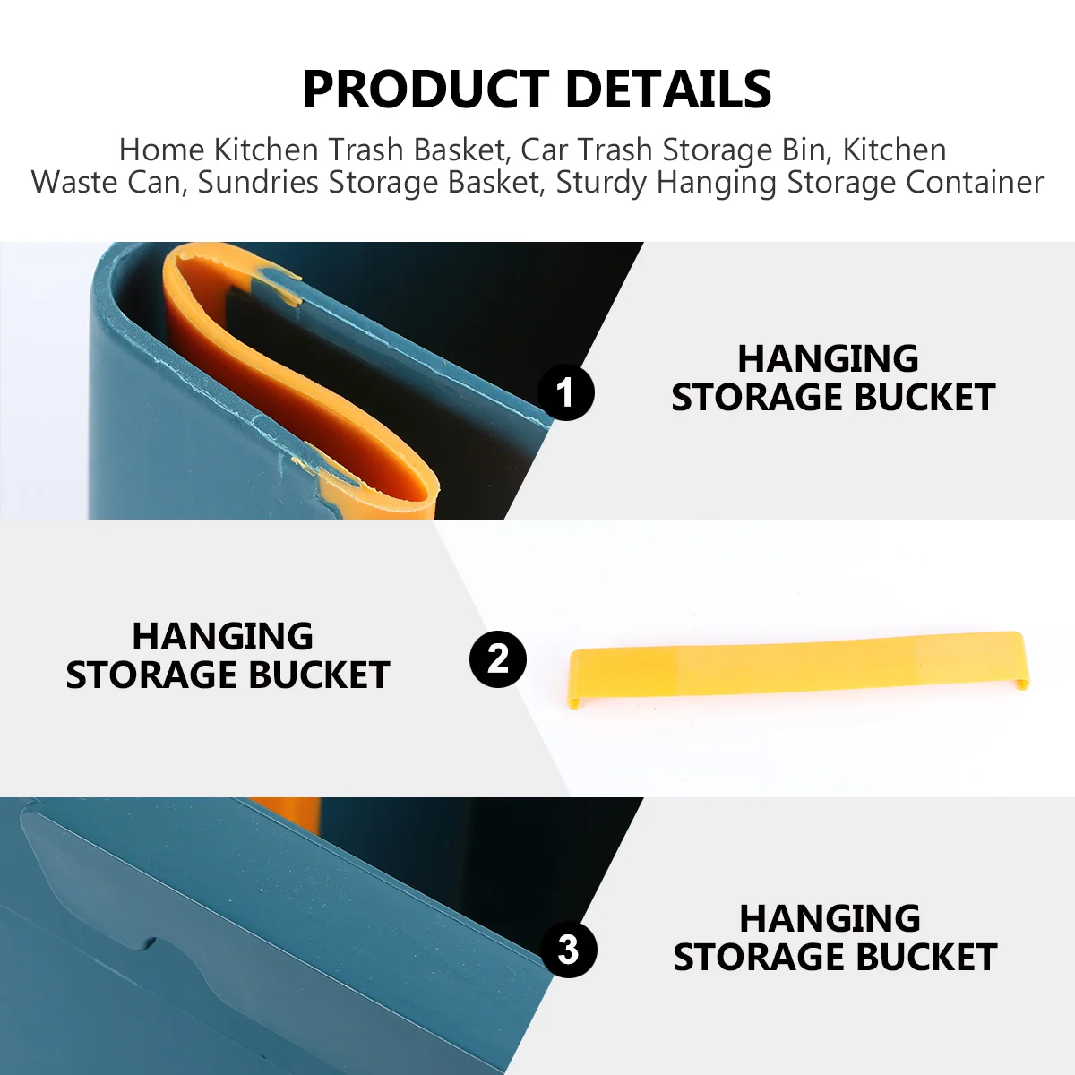 

Многофункциональный подвесной мусорный бак, автомобильный контейнер для хранения, дверца кухонного шкафа, складной прочный мусорный бак, прочный мусорный бак