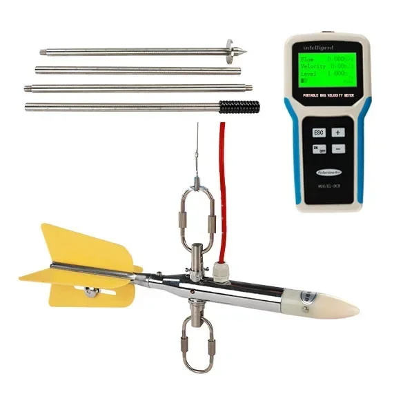 Hydrology electromagnetic por river water open channel flow meter velocity measuring device