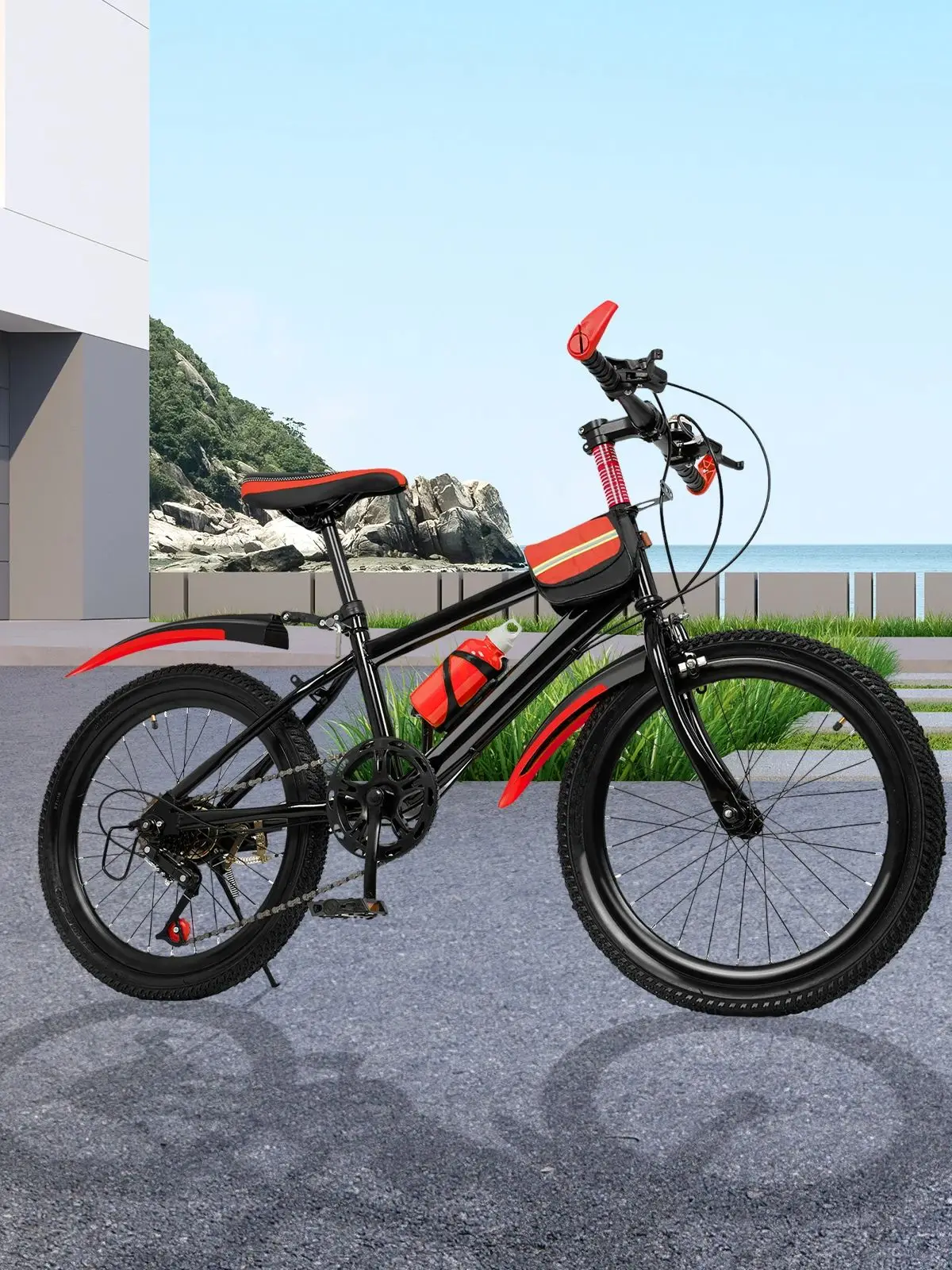 AliExpress NONE Adjustable Height Kids Mountain Bike Seat 1.3-1.5m 20'' Aluminum Alloy Bicycle Saddle for Children 63-76cm