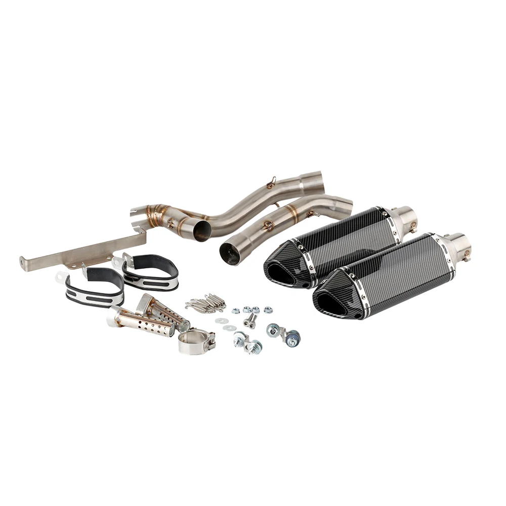 XT660Z Escape Slip-on Tenere 660 Motorcycle Exhaust Muffler With Mid Link Pipe System For Yamaha XT 660 2008 2009 -2017