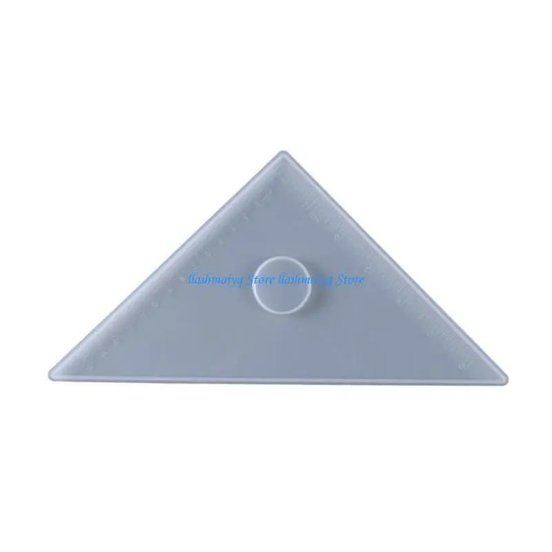 573B 4 Shapes Silicone Resin Ruler Molds Handmade Triangular Protractor Craft