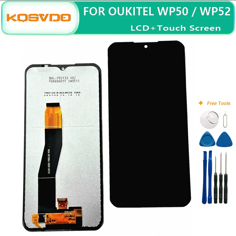 New Original For Oukitel WP50 WP52 LCD Display New WP50 Touch Screen 100% Test WP52 Digitizer Assembly Phone Replacement Parts