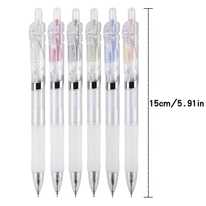 3 boxes of 12 tubes push-button gel pen with 0.5mm tip, CS tip, quick-drying, designed for student exams, black ink