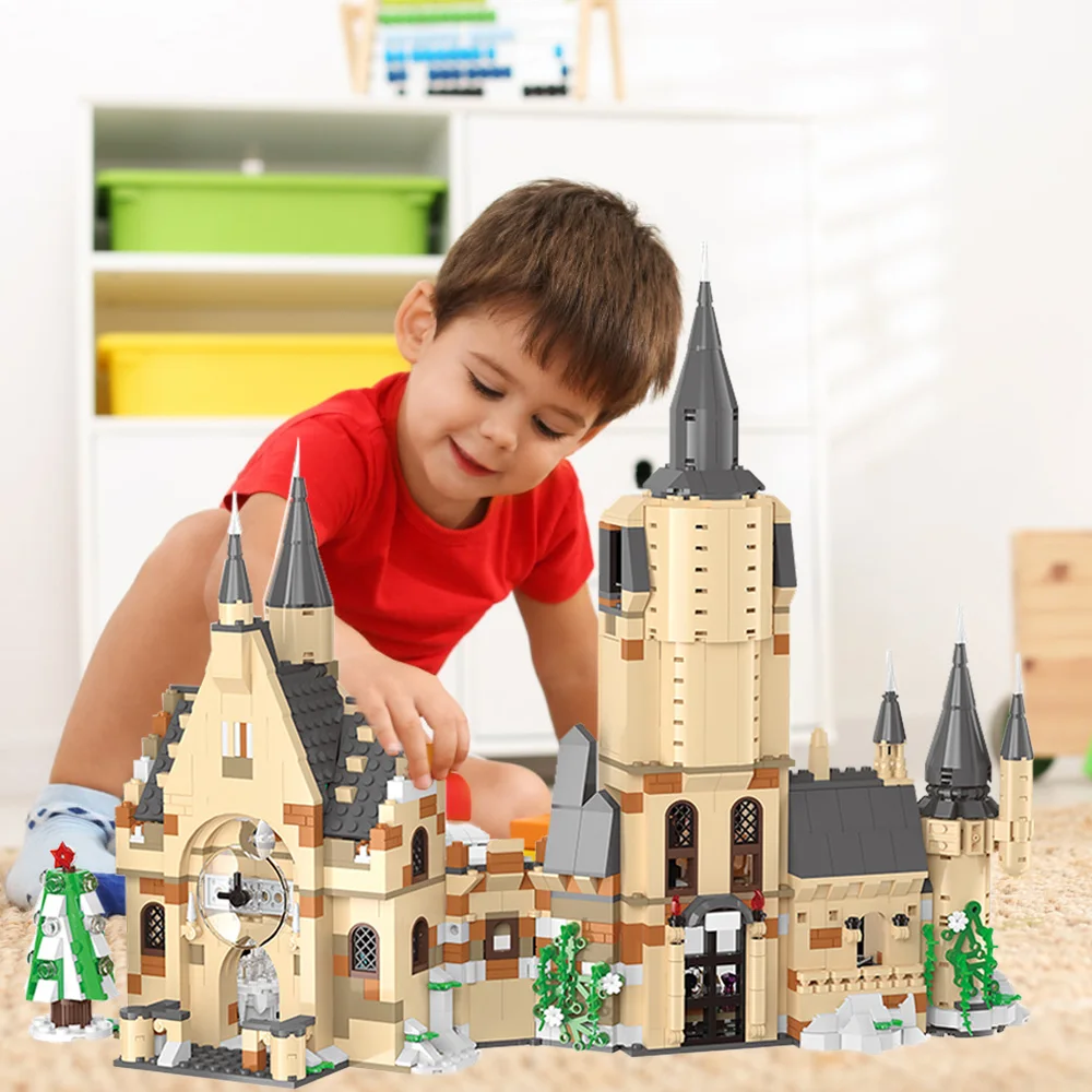 

Новейший набор кирпичей серии Casle Harries, сделай сам, совместимый с строительными блоками, игрушки для парней, подарки на Рождество и Хэллоуин