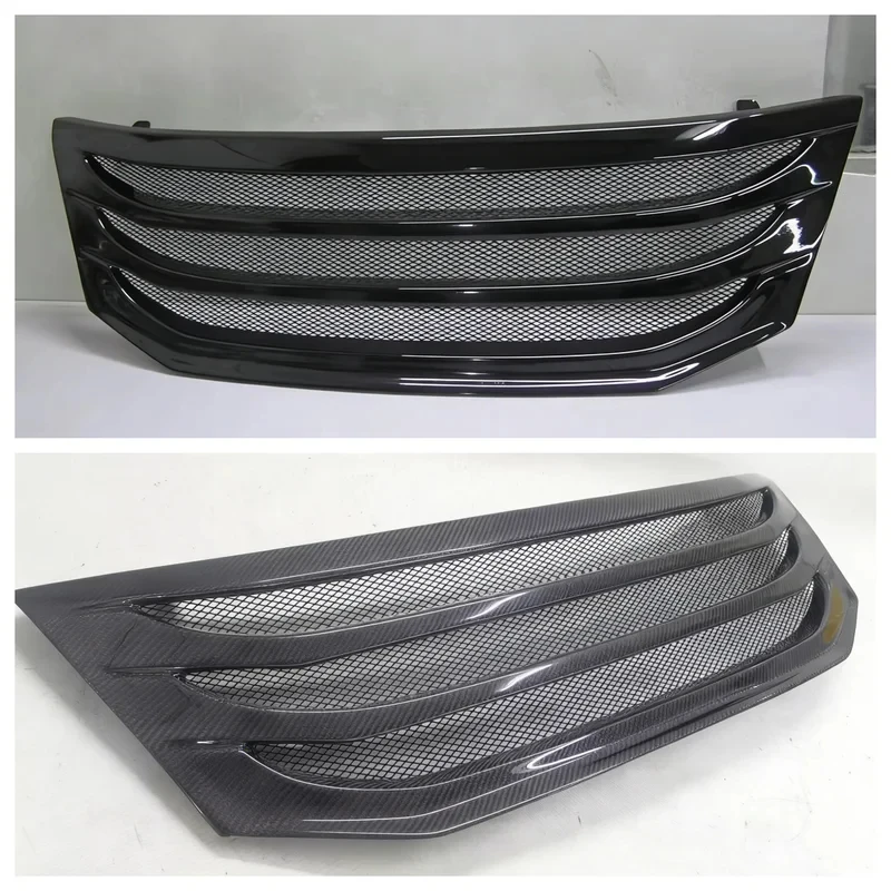 Carbon Fiber Texture Front Bumper Grille, Exterior Modification Part
