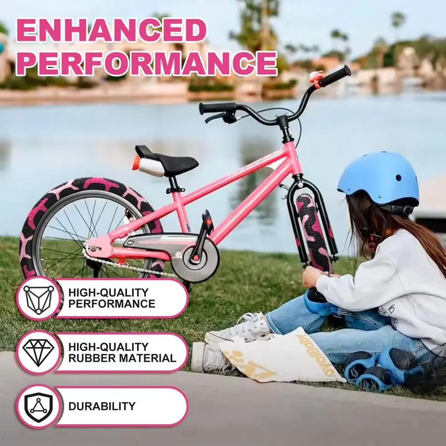 

2Pack 16 20 inch BMX Bike Tires, 16x2.125 20x2.125 Heavy Duty Kids Replacement Bicycle Tire with 16 20 inch Inner Tube Schrader