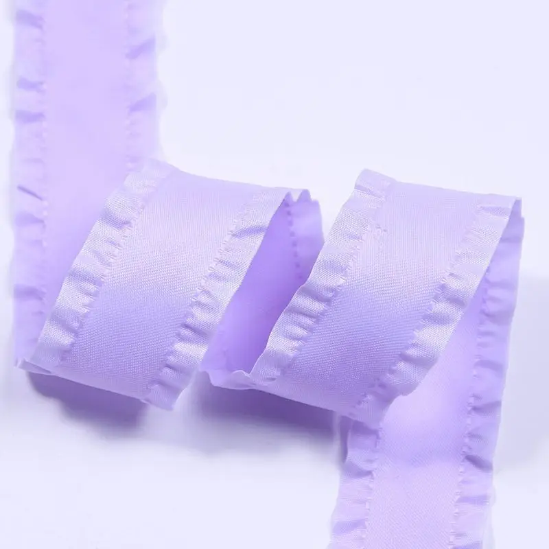 10 Yards 22MM/38MM Falbala Ruffled Ribbon Skirt Lotus leaf Edge For Hair Bows DIY Crafts Handmade Accessories Gift Packaging