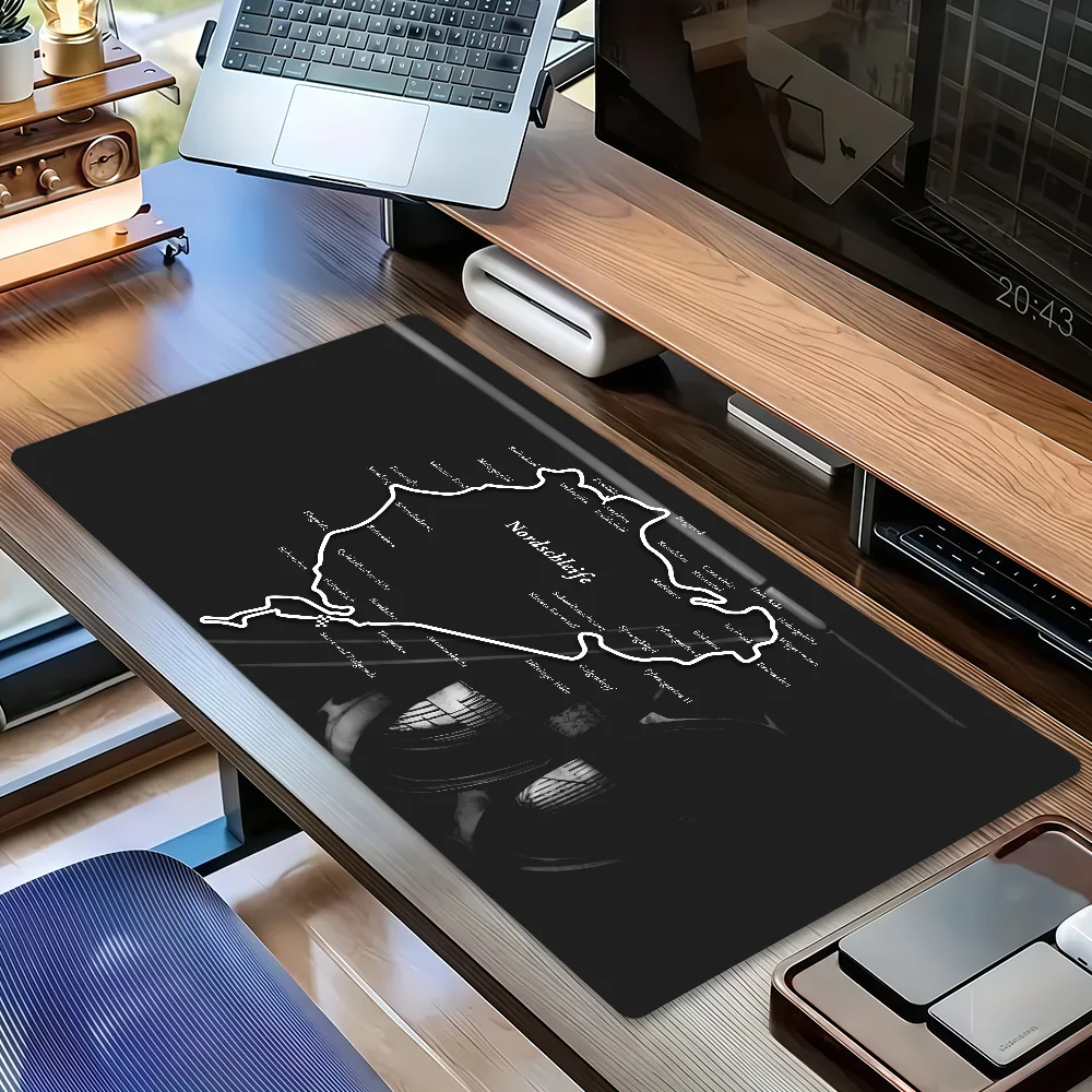 N-Nurburgring Map Mouse Pad Non-slip Thickened MousePad Large Writing Lockedge Office Student Gaming Cushion